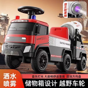 2025新款儿童消防车汽车玩具男孩可坐滑行车滑行儿童环卫车玩具
