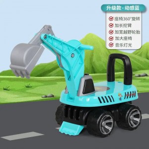 四轮滑行车儿童挖掘机恐龙挖机可360旋转男女宝宝1-3岁工程滑行车