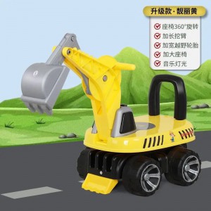 四轮滑行车儿童挖掘机恐龙挖机可360旋转男女宝宝1-3岁工程滑行车