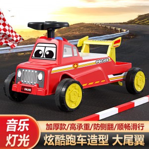 1-3岁儿童滑行车赛车溜溜车玩具车四轮玩具车可坐人带灯光音乐