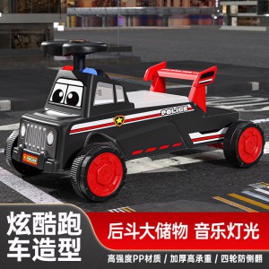 1-3岁儿童滑行车赛车溜溜车玩具车四轮玩具车可坐人带灯光音乐