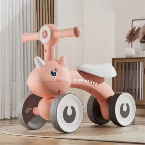 New children's balance bike 1-3-6 year old four-wheel scooter, male and female baby glider walker, ride on the bike