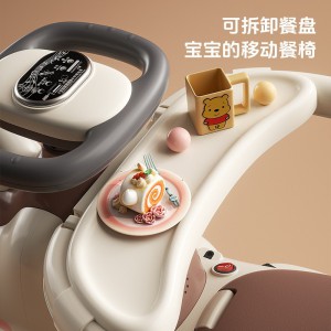 独角兽儿童电动滑行车万向车轮车轮宝宝安全可坐溜溜车