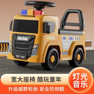 儿童扭扭车手推消防车男女1到3岁防侧翻可坐溜溜车汽车厂家