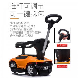 儿童扭扭车宝宝滑行车1-3岁四轮带推杆推车推把滑行车