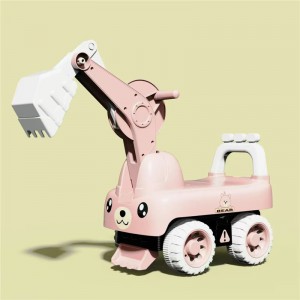 新款儿童挖掘机滑动工程车四轮挖掘机儿童乘坐汽车玩具婴儿摇摆车