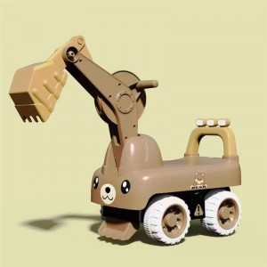 新款儿童挖掘机滑动工程车四轮挖掘机儿童乘坐汽车玩具婴儿摇摆车