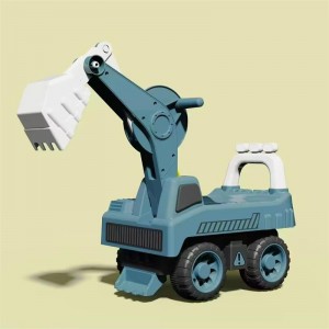 新款儿童挖掘机滑动工程车四轮挖掘机儿童乘坐汽车玩具婴儿摇摆车