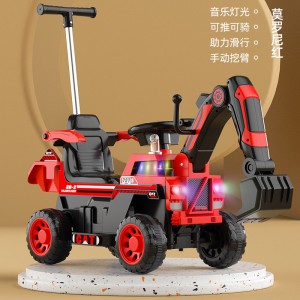 儿童挖掘机玩具车可坐人加大号挖土机滑行车可骑钩机男孩工程车