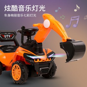 儿童滑行车四轮挖掘机可坐1-3岁2宝宝礼物工程车多种功能手推车溜溜