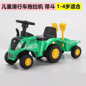 新款宝宝大号仿真拖拉机滑行车带斗 手动工程车送铲子适合1-4岁宝