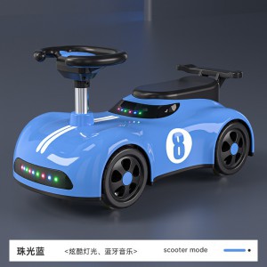儿童滑行车静音轮助步车1-3岁小汽车儿童滑行玩具车蓝牙音乐溜溜