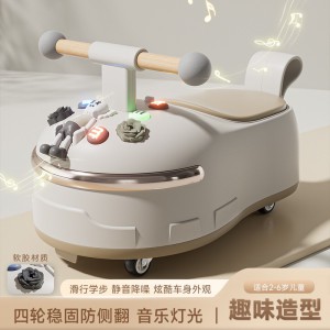 儿童花生车 扭扭车1-5岁男女孩宝宝滑行车防侧翻带灯光音乐平衡车