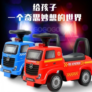 正版儿童消防车滑滑扭扭车2- 3-6-8岁宝宝玩具车可坐人童车