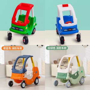 儿童游戏玩具车淘气堡公主车塑料四轮滑行助力学步车幼儿园小房车