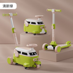 儿童滑板车1-3一6-12岁宝宝小孩三四合一4可坐可骑踏板滑滑溜溜车