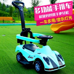 儿童手推车1-3岁 儿童滑行车可做人音乐灯光四轮滑行车