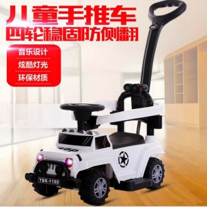 新款牧马人儿童滑行车 多种功能宝宝四轮学步车 助步推车厂家