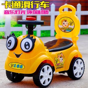 儿童滑行车扭扭车蜜蜂童车溜溜车奶粉婚纱赠品音乐+七色灯光