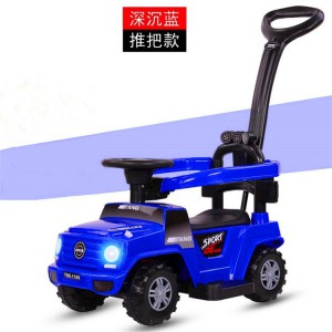 Car with push handle, electric car with fence, four-wheel stroller, electric car for baby boys, girls, children