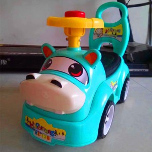 宝宝学步滑行车 带靠背萌版河马车 儿童滑行玩具车
