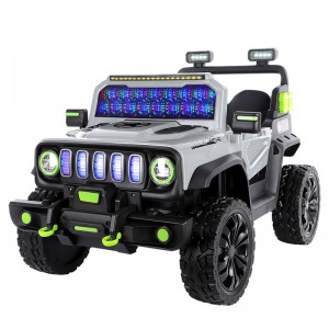 新款儿童四轮越野汽车电动车可坐人带遥控早教遥控摇摆小孩玩具车
