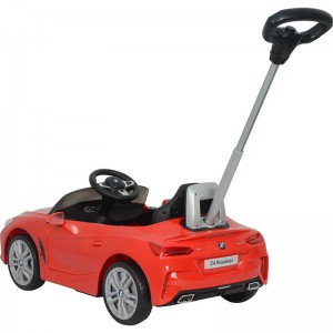 酷炫儿童车 带手柄红色白色 推把电动车 儿童电动推把汽车