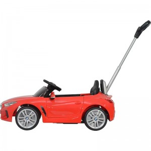 酷炫儿童车 带手柄红色白色 推把电动车 儿童电动推把汽车