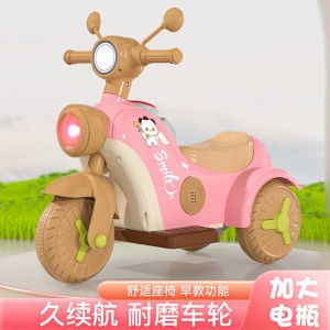 儿童电动摩托车男女孩宝宝电瓶车三轮车小孩可坐人充电遥控玩具车