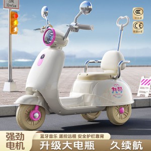 儿童电动摩托车充电三轮车宝宝电瓶车男女孩遥控木兰车可坐玩具车