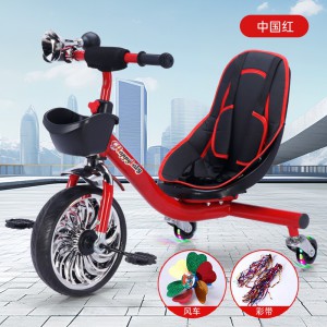 新款儿童脚蹬漂移旋转车男女孩骑灯光音乐3-7岁可坐人