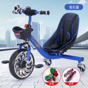 新款儿童脚蹬漂移旋转车男女孩骑灯光音乐3-7岁可坐人