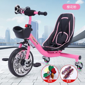 新款儿童脚蹬漂移旋转车男女孩骑灯光音乐3-7岁可坐人