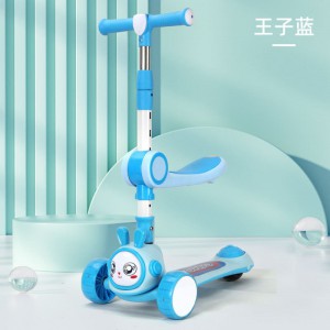 滑板车儿童车1-3岁宝宝可坐可滑一键折叠工厂儿童滑板车玩具