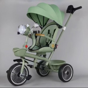 儿童三轮车旋转座椅带车棚1-5岁三轮脚踏自行车儿童童车婴儿车