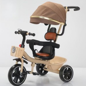 儿童三轮车旋转座椅带车棚1-5岁婴儿车三轮脚踏推车儿童童车