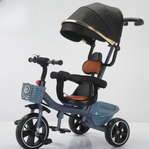 儿童三轮车旋转座椅带车棚1-5岁婴儿车三轮脚踏推车儿童童车
