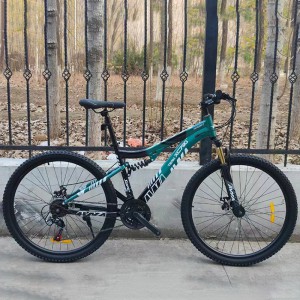 厂家现货直供速降山地车合金质感软尾油刹减震山地自行车颜色多样