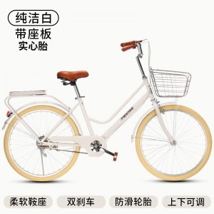 女款自行车女式通勤车成人代步脚踏车学生24寸26寸复古单车