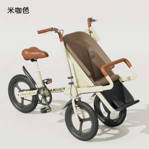 新品亲子母婴车反向装带娃神器遛娃代步三轮车接送孩子上学代步车