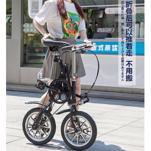 14寸一秒钟折叠自行车14寸成人折叠自行车脚踏自行车