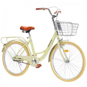 自行车女款成人轻便代步通勤女士24寸/26寸实心胎大学生淑女单车