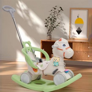 Children&#039;s rocking horse, household rocker, baby roller, 2-in-1 baby toy, 1st birthday gift