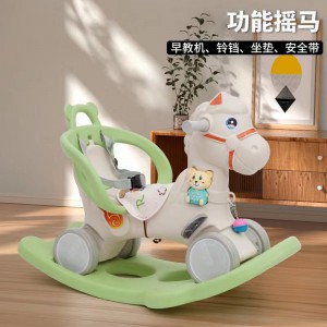 Children&#039;s rocking horse, household rocker, baby roller, 2-in-1 baby toy, 1st birthday gift