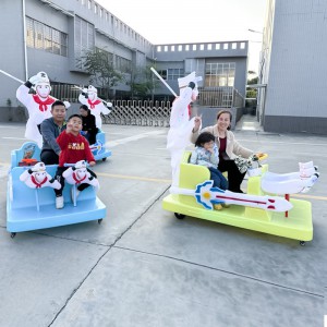 新款广场游乐跑车儿童玩具碰碰车发光亲子双人电动公园扫码遥控车