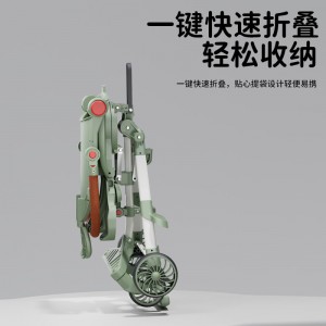 新品溜娃神器双向可坐躺婴儿推车轻便宝宝遛娃高景观折叠源头工厂