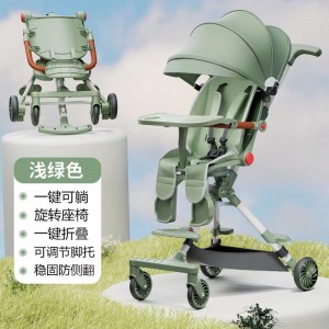 新品溜娃神器双向可坐躺婴儿推车轻便宝宝遛娃高景观折叠源头工厂