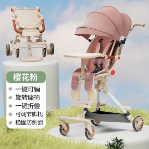 新品溜娃神器双向可坐躺婴儿推车轻便宝宝遛娃高景观折叠源头工厂