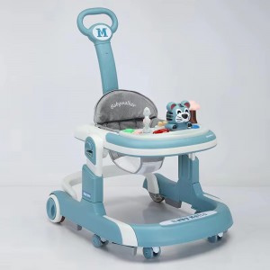 4合1多种功能婴儿学步车可折叠带音乐轮儿童步行棉质塑料制成
