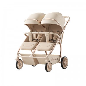 双胞胎婴儿推车可坐可躺婴儿车轻便可折叠高景观双人遛娃神器推车